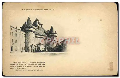 Cartes postales Le Chateau D&#39Aubrnas Pres Vals Vals Precieuse