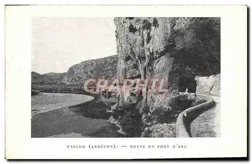 Cartes postales Vallon Route Du Pont d&#39arc