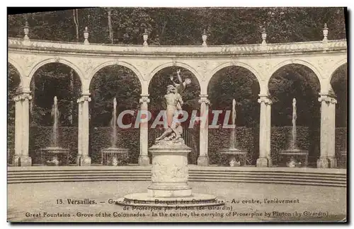 Ansichtskarte AK Versailles Grandes Eaux Bosquet des colonnades Enlevement de Proserpine