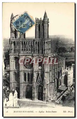 Cartes postales Mantes Sur Seine Eglise Notre Dame