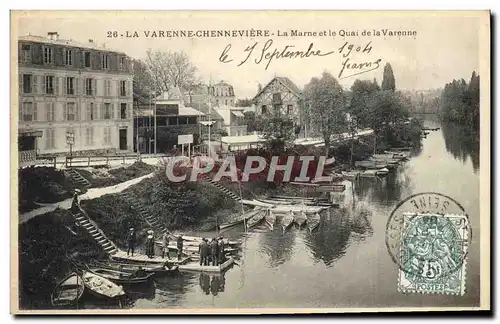 Cartes postales La Varenne Chenneviere La Marne Et le quai de la varenne