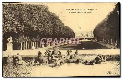 Cartes postales Versailles Char d&#39apollon Le Tapis vert et le palais