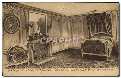 Cartes postales Versailles Chambre a coucher de la reine