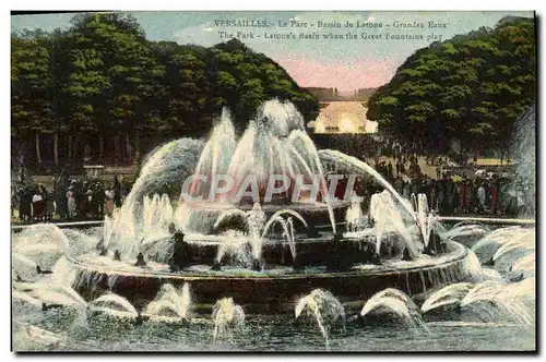 Cartes postales Versailles Le Parc Basin de Latone Grandes Eaux