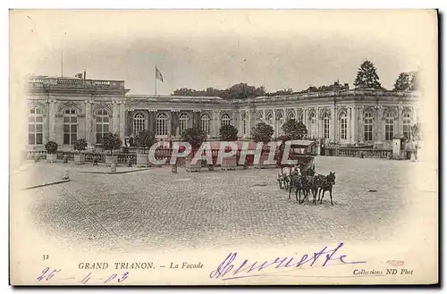 Ansichtskarte AK Grand Trianon La Facade Caleches Chevaux