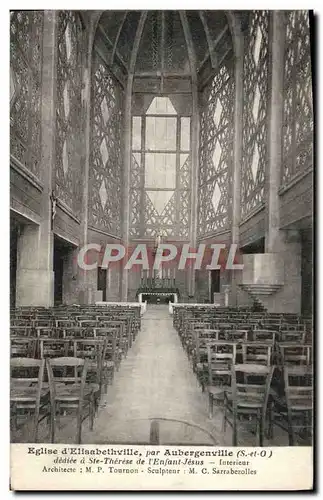 Cartes postales Eglise d&#39Elisabethville par Aubergenville Ste Therese de l&#39enfant Jesus Interieur