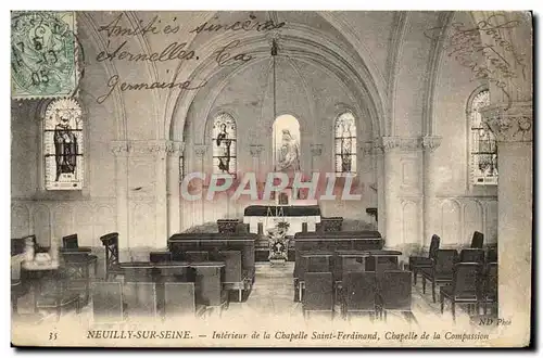 Ansichtskarte AK Neuilly Sur Seine Interieur de la Chapelle Saint Ferdinand Chapelle de la Compassion