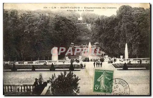 Ansichtskarte AK St Cloud Emplacement du Chateau Allee du fer a cheval