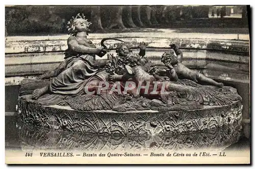 Cartes postales Versailles Bassin des quatre saisons Bassin de Ceres ou de l&#39ete