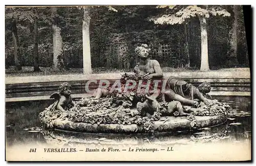 Cartes postales Versailles Bassin de Flore Le printemps