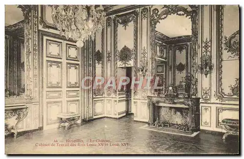 Cartes postales Versailles Le Chateau Grand Trianon Cabinet de travail des rois Louis XV et Louis XVI
