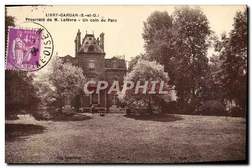 Cartes postales Livry Gargan Propriete de Mr lefevre Un Coin du Parc