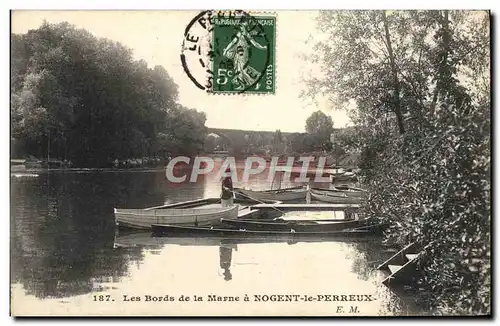 Cartes postales Nogent le Perreux Les Bords de la Marne Pecheur peche