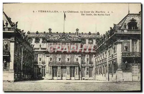 Cartes postales Versailles Le Chateau la Cour de Marbre