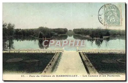 Ansichtskarte AK Le Chateau de Rambouillet Les Canaux