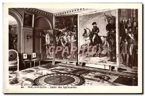 Cartes postales Malmaison Salon des Tapisseries Napoleon 1er
