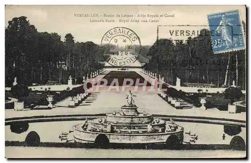 Ansichtskarte AK Versailles Basain de Latone Allee Royale et Canal