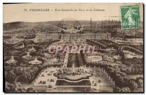 Ansichtskarte AK Versailles Vue Generale du Parc et du Chateau