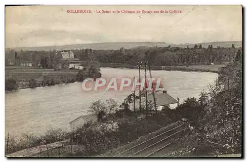 Cartes postales Rolleboise La Seine et le Chateau de Rosny vus de la Colline