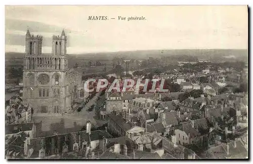 Cartes postales Mantes Vue generale