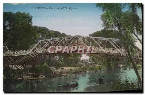 Cartes postales Poissy Passerelle de l&#39IIe Migneiaux