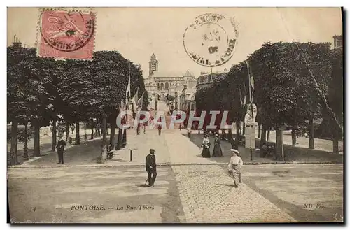 Cartes postales Pontoise La Rue Thiers