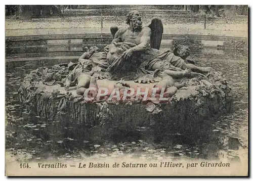 Ansichtskarte AK Versailles Le Bassin de Saturne ou L&#39Hiver Par Girardon