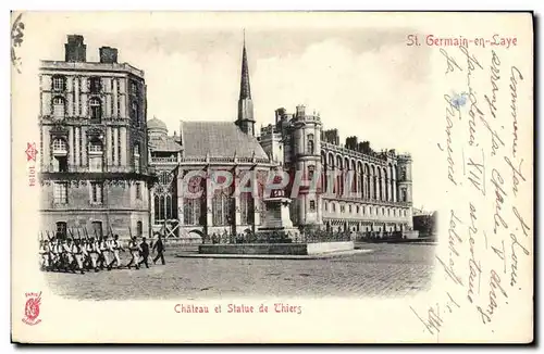 Cartes postales St Germain en Laye Chateau et Statue de Thiers