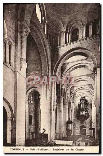 Cartes postales Tournus Saint Philibert Interieur vu du choeur Orgue
