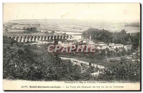 Cartes postales St Germain en Laye Le Pont du Chemin de Fer Vu de la Terrasse