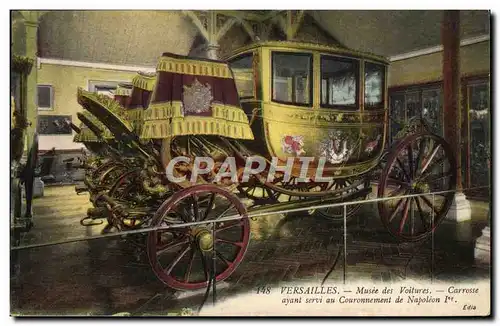 Cartes postales Versailles Musee des Voitures Carrosse ayant servie au couronnement de Napoleon 1er