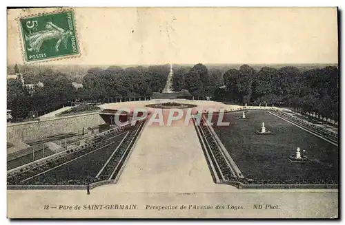 Cartes postales Parc de Saint Germain Perspective de L&#39Avenue des Loges