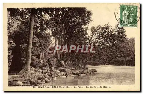 Ansichtskarte AK Juvisy sur Orge Le Parc La Grotte et le Bassin