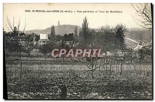 Ansichtskarte AK St Michel sur Orge Vue generale et Tour de Montlhery