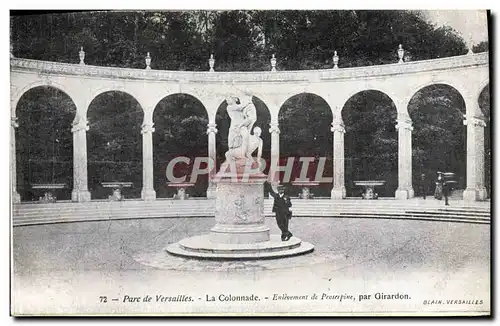 Cartes postales Parc de Versailles La Colonnade Enlevement de Proserpine par Girardon