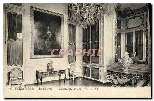 Ansichtskarte AK Versailles Le Chateau Bibliotheque de Louis XV