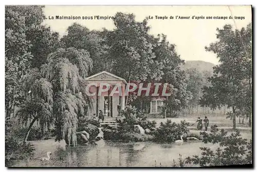 Cartes postales La Malmaison sous l&#39Empire Le temple de l&#39amour d&#39apres unes estampe du temps
