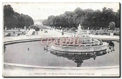 Cartes postales Versailles Le Parc du Chateau Bassin de latone au tapis vert