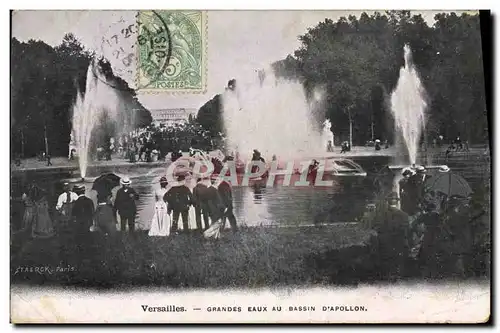 Cartes postales Versailles Grandes Eaux au Bassin d&#39Apollon