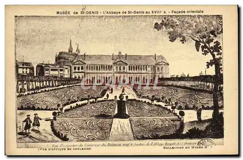 Cartes postales Musee de St Denis L&#39Abbaye de St Denis au XVlll s Facade orientale