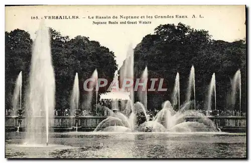 Cartes postales Versailles Le Bassin de Neptune et les Grandes Eaux