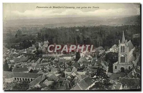 Cartes postales Panorama de Montfort l&#39Amaury Vue prise des Tours