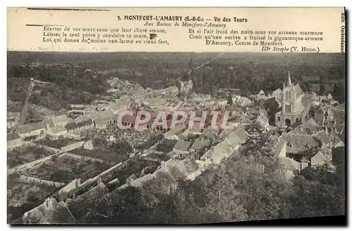 Cartes postales Montfort l&#39Amaury Vue des Tours