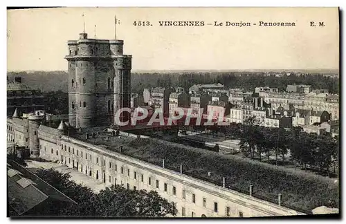 Cartes postales Vincennes Le Donjon Panorama