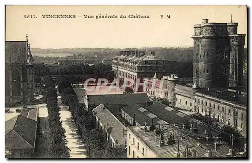 Ansichtskarte AK Vincennes Vue generale du Chateau