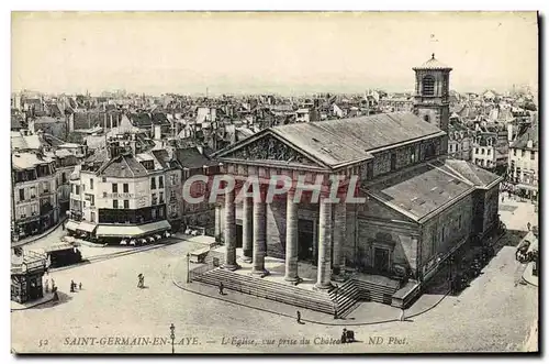 Cartes postales Saint Germain en Laye L&#39Eglise vue prise du chateau