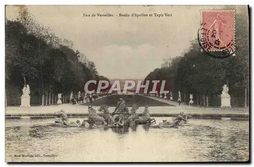 Cartes postales Parc de Versailles Basin d&#39Apollon et Tapis Vert