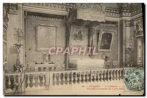 Cartes postales Versailles Le Chateau Chambre a coucher de Louis XVI