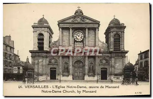 Cartes postales Versailles L&#39Eglise Notre Dame oeuvre de Mansard