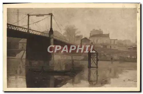 Cartes postales Musee de Saint Denis Meret l&#39ancien pont suspendu de l&#39ile
